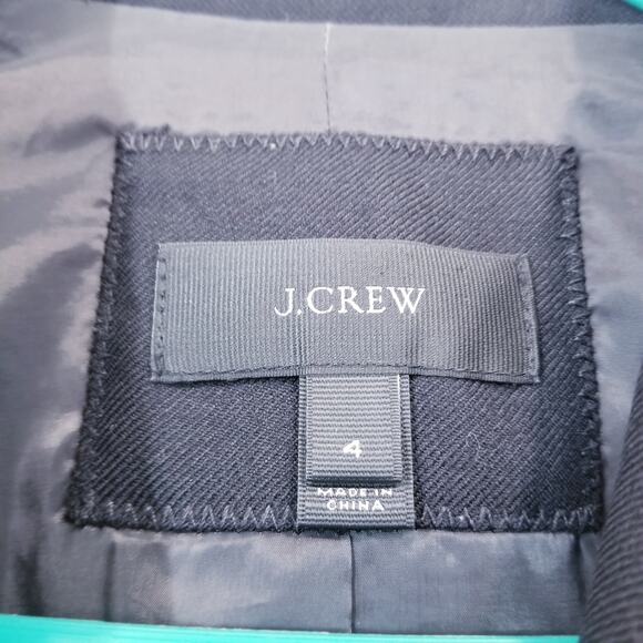 J. Crew Black Wool Blend Regent Blazer Stand Up Collar - Picture 5 of 13